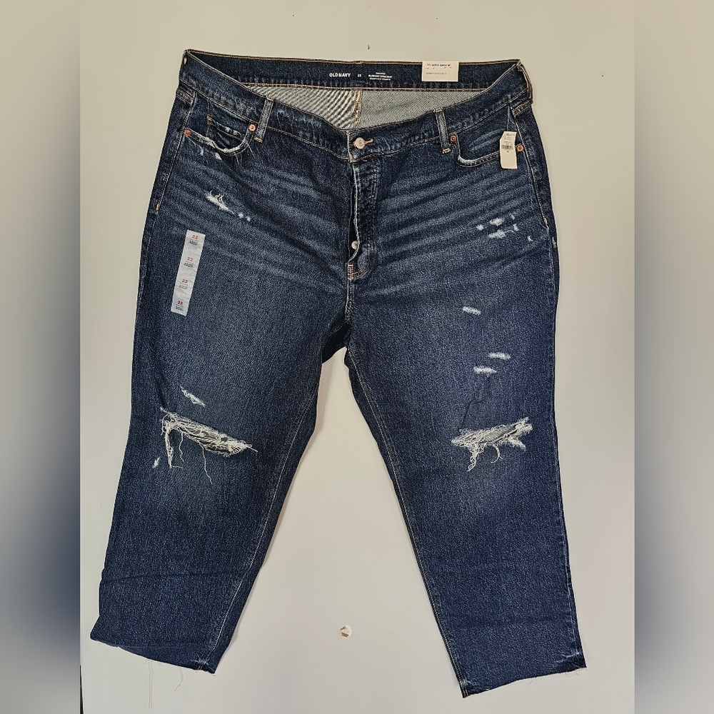 Old Navy High Rise Slouchy Straight Jeans 22